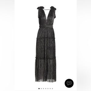 Sabina Musayev Helena Belted Metallic Black Maxi. Worn 3 times. With belt! Xs.